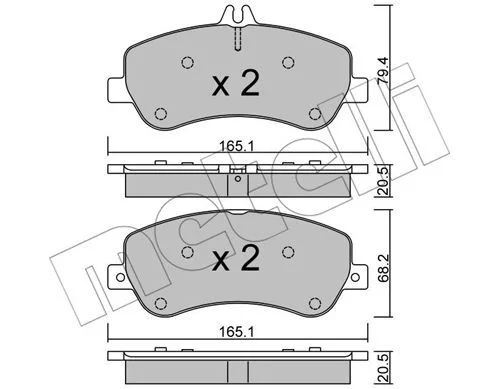 Kit de plaquettes de frein METELLI 22-0825-0
