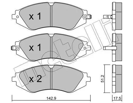Kit de plaquettes de frein METELLI 22-0294-0
