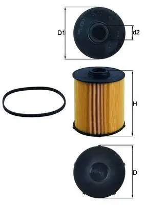 Filtre à carburant MAHLE ORIGINAL KX 70D