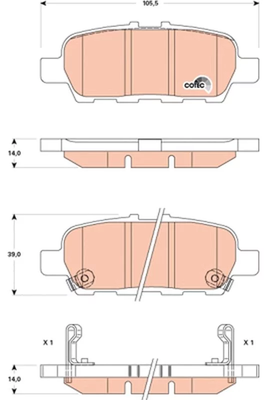 Kit de plaquettes de frein TRW GDB3508