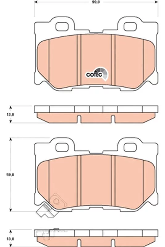 Kit de plaquettes de frein TRW GDB3515