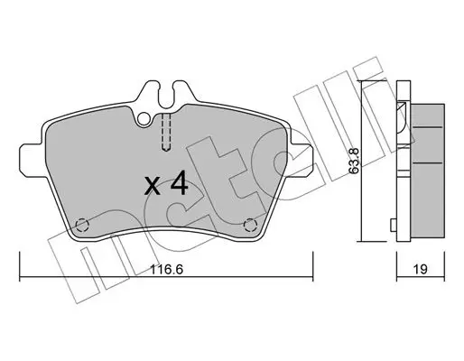 Kit de plaquettes de frein METELLI 22-0646-0