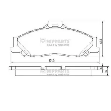 Kit de plaquettes de frein NIPPARTS J3603053