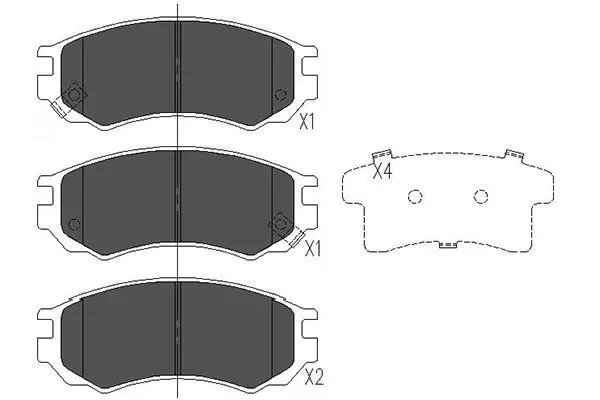 Kit de plaquettes de frein KAVO PARTS KBP-6531