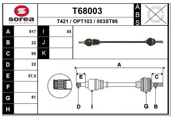 Cardan EAI T68003