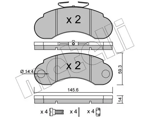 Kit de plaquettes de frein METELLI 22-0055-1