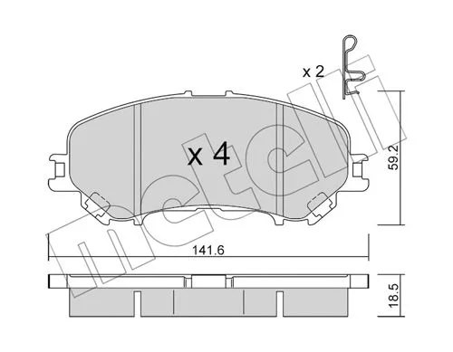 Kit de plaquettes de frein METELLI 22-1010-0