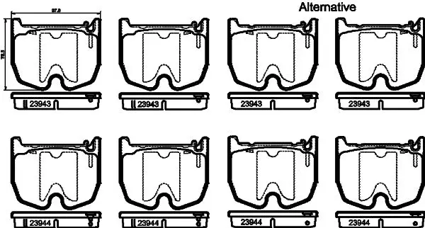 Kit de plaquettes de frein HELLA 8DB 355 010-381