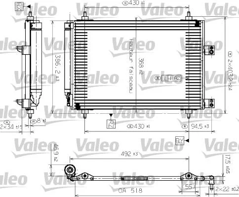 Radiateur climatisation VALEO 817526