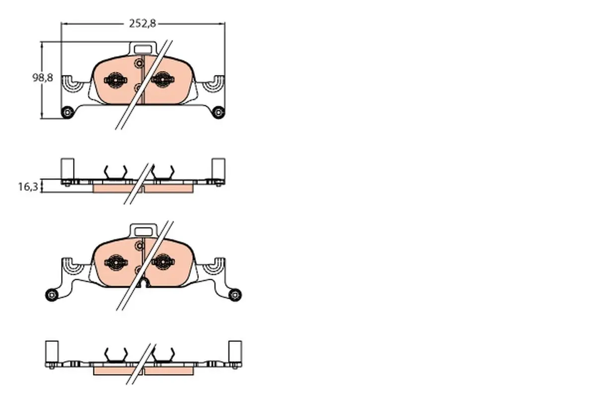 Kit de plaquettes de frein TRW GDB2126