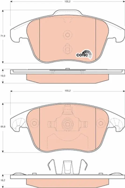 Kit de plaquettes de frein TRW GDB1691