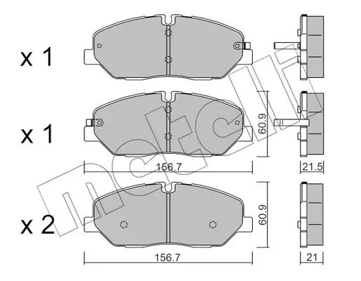Kit de plaquettes de frein METELLI 22-1094-0