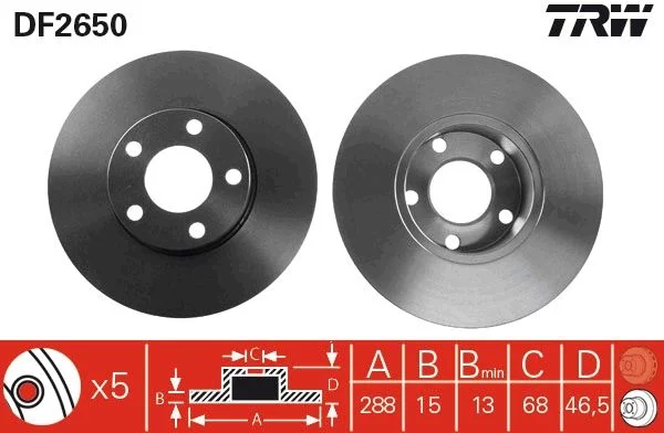 Disque de frein TRW DF2650