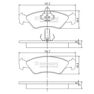 Kit de plaquettes de frein NIPPARTS J3603049