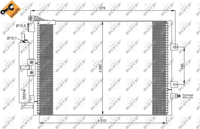 Radiateur climatisation NRF 35897