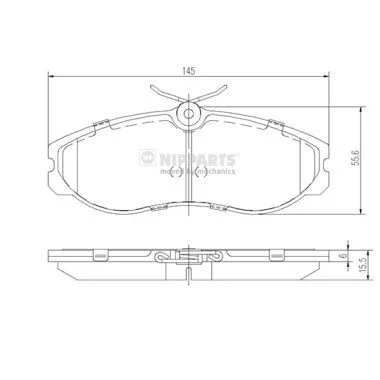 Kit de plaquettes de frein NIPPARTS J3601056
