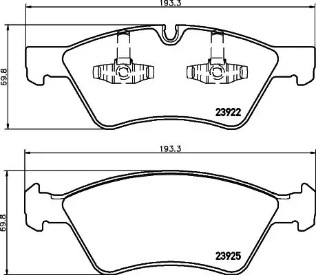 Kit de plaquettes de frein HELLA 8DB 355 012-011