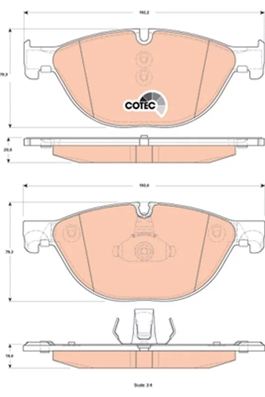 Kit de plaquettes de frein TRW GDB1838