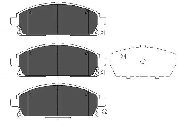 Kit de plaquettes de frein KAVO PARTS KBP-6515