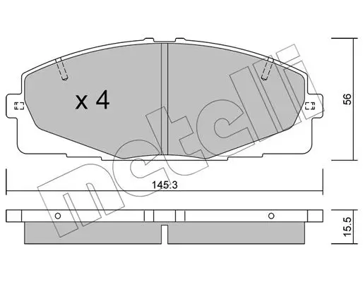 Kit de plaquettes de frein METELLI 22-0883-0