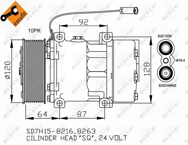 Compresseur, climatisation NRF 32709