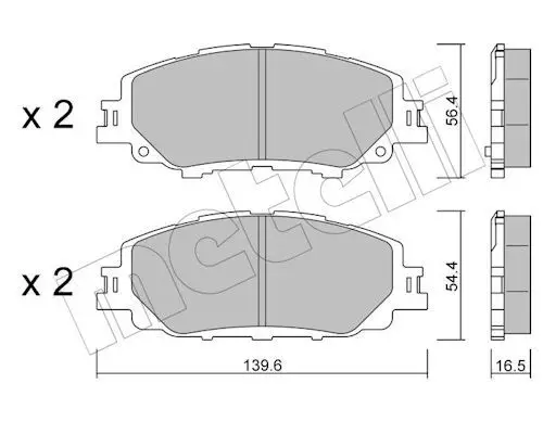 Kit de plaquettes de frein METELLI 22-1235-0