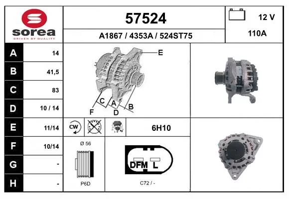 Alternateur EAI 57524