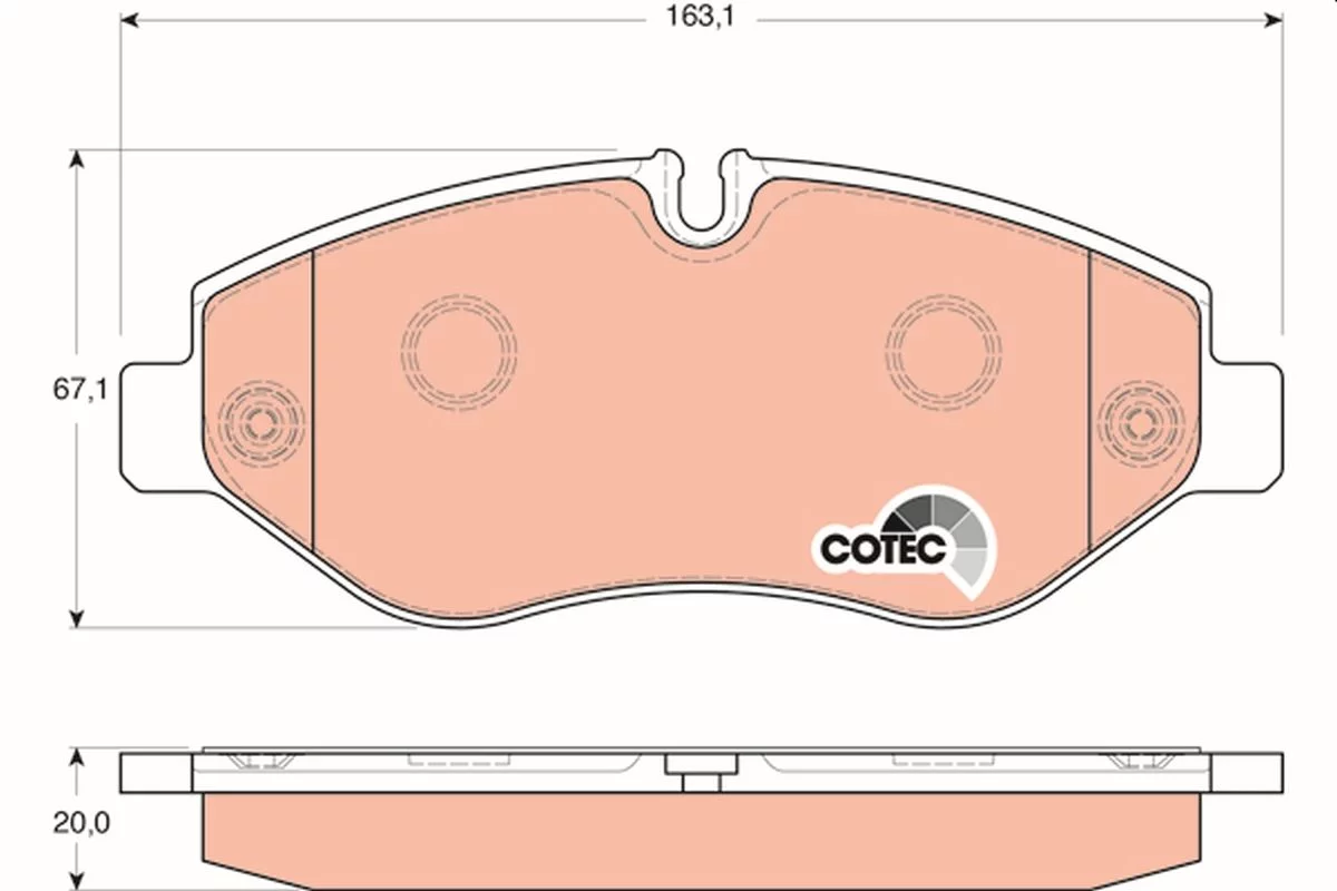Kit de plaquettes de frein TRW GDB1747