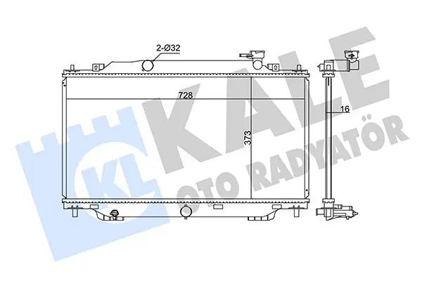 Radiateur, refroidissement du moteur KALE OTO RADYATÖR 347915