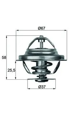 Thermostat d'eau MAHLE ORIGINAL TX 20 71D