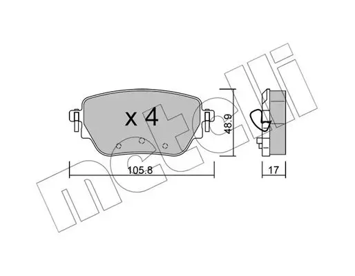 Kit de plaquettes de frein METELLI 22-1195-0
