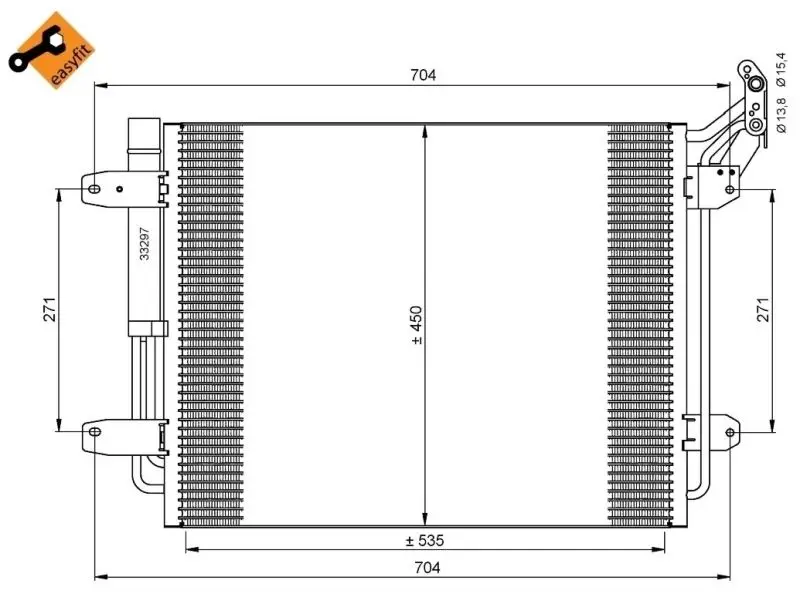 Radiateur climatisation NRF 35848