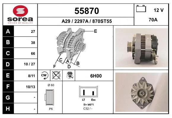 Alternateur EAI 55870