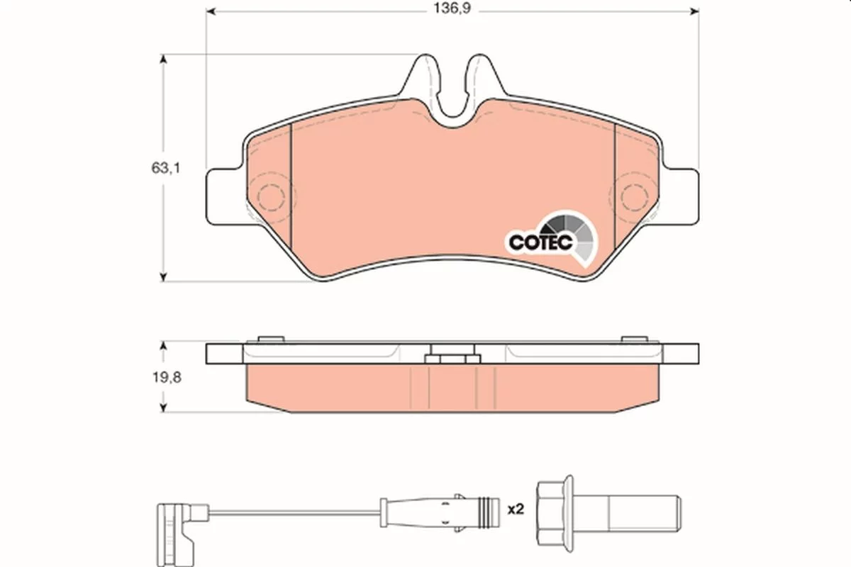 Kit de plaquettes de frein TRW GDB1697