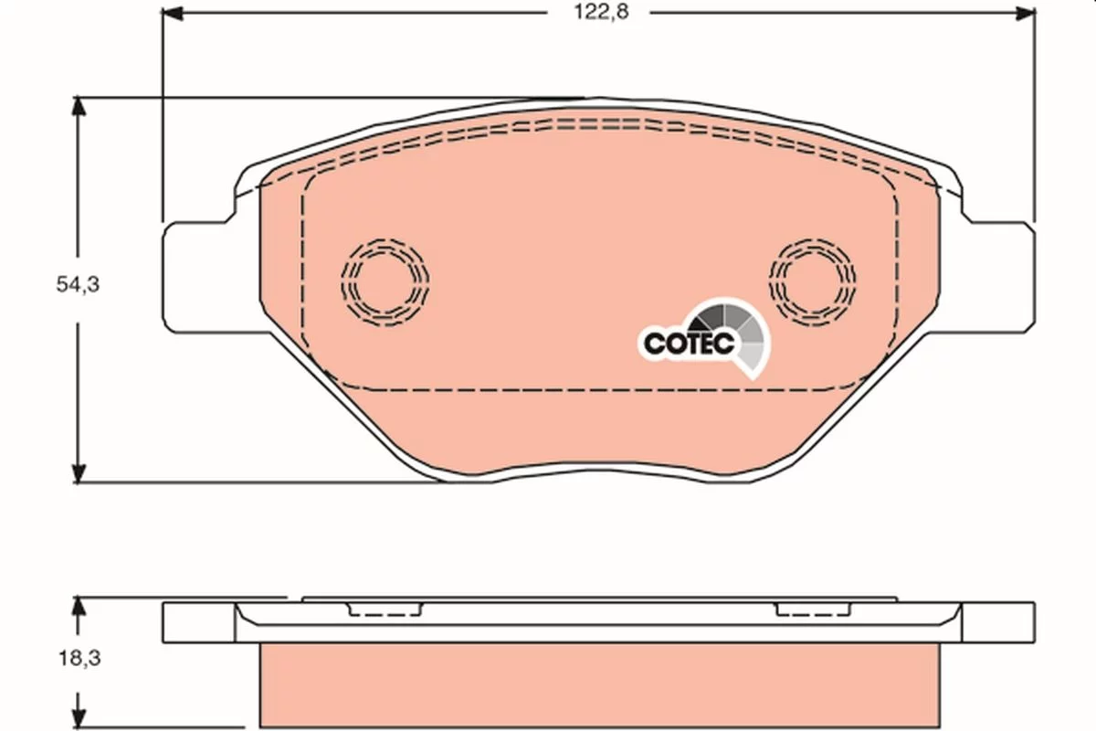 Kit de plaquettes de frein TRW GDB1571