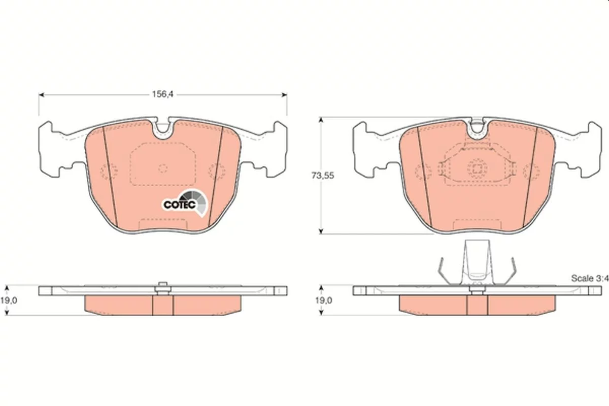 Kit de plaquettes de frein TRW GDB1261