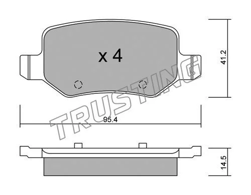 Kit de plaquettes de frein TRUSTING 581.0