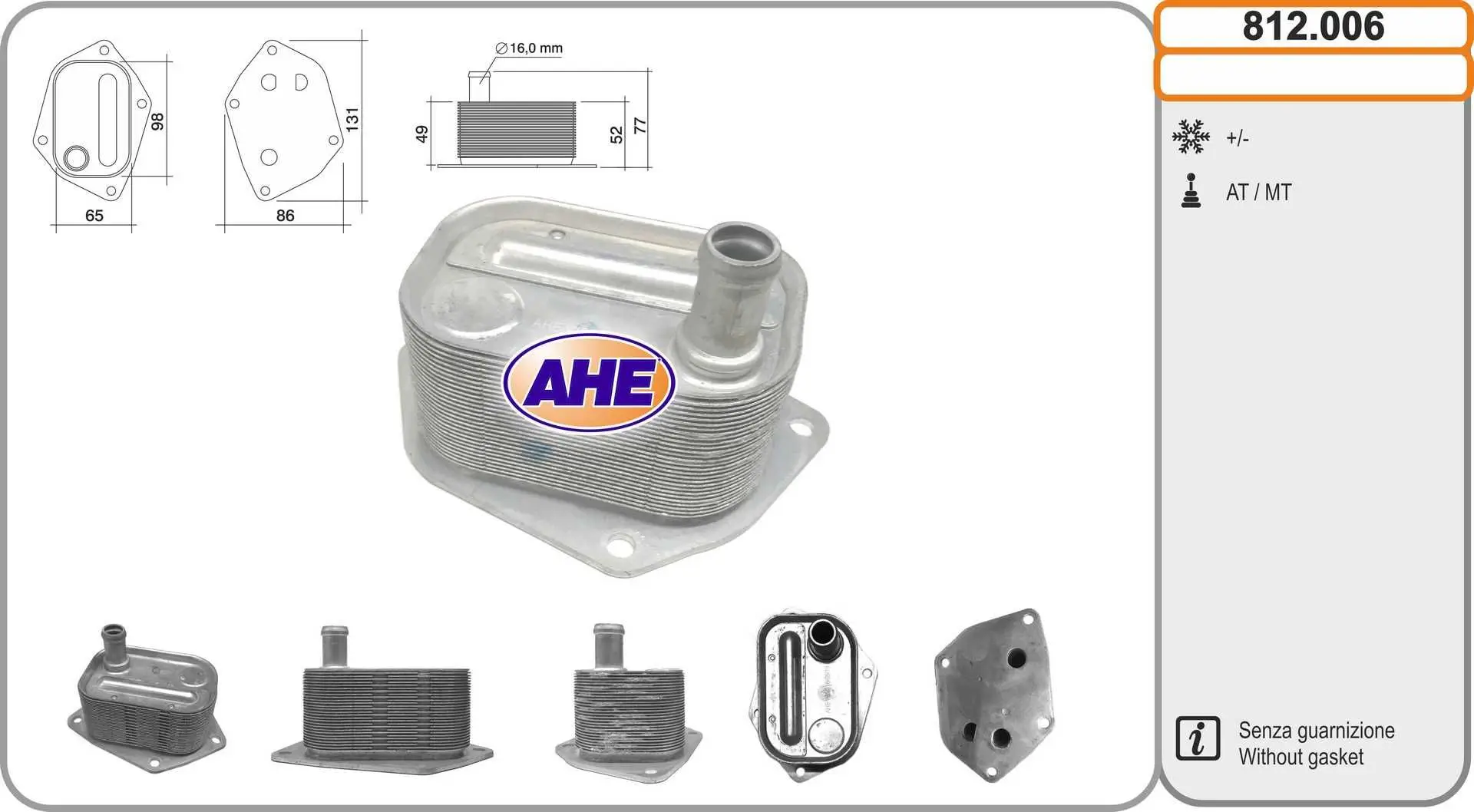 Radiateur d'huile AHE 812.006