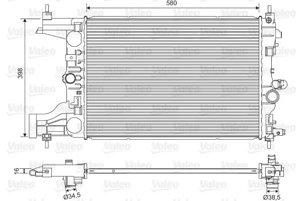 Radiateur, refroidissement du moteur VALEO 701594