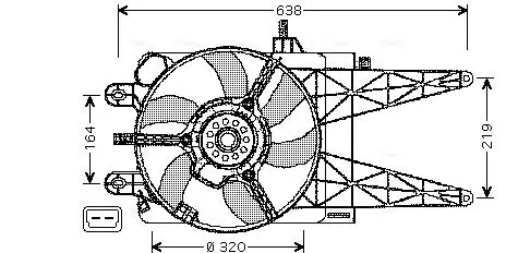 Ventilateur, refroidissement du moteur AVA QUALITY COOLING FT7553