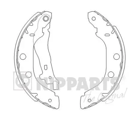 Jeu de mâchoires de frein NIPPARTS J3501051
