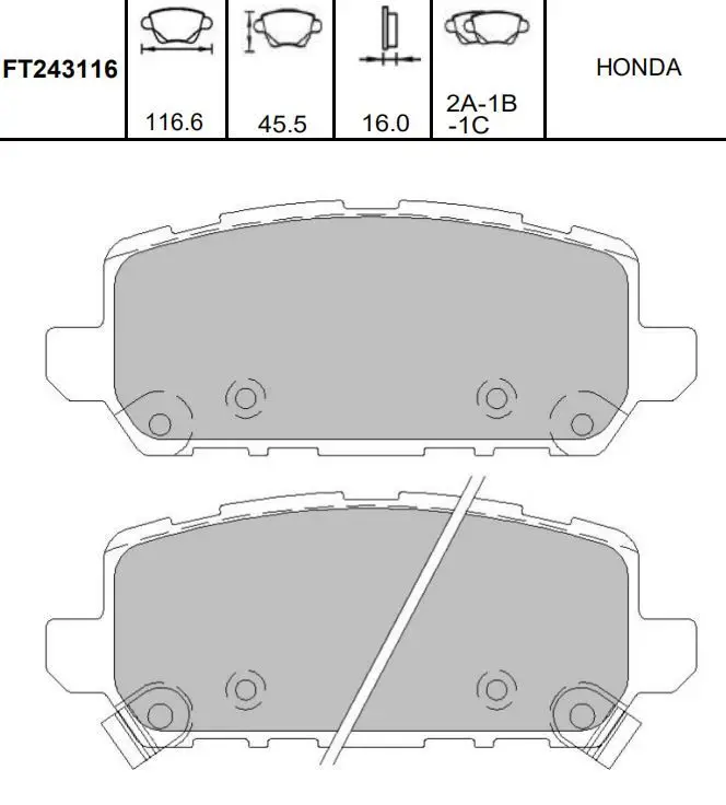Kit de plaquettes de frein KAVO PARTS KBP-2065