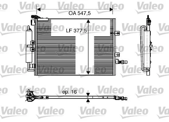Radiateur climatisation VALEO 818166