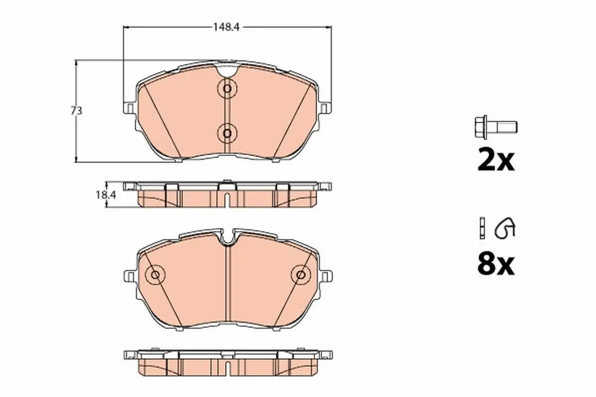 Kit de plaquettes de frein TRW GDB2121