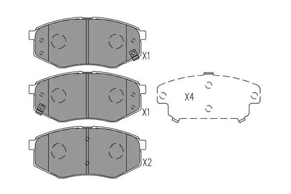 Kit de plaquettes de frein KAVO PARTS KBP-4025