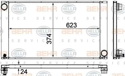 Radiateur, refroidissement du moteur HELLA 8MK 376 719-111