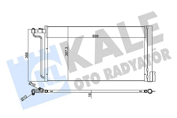 Radiateur climatisation KALE OTO RADYATÖR 345220