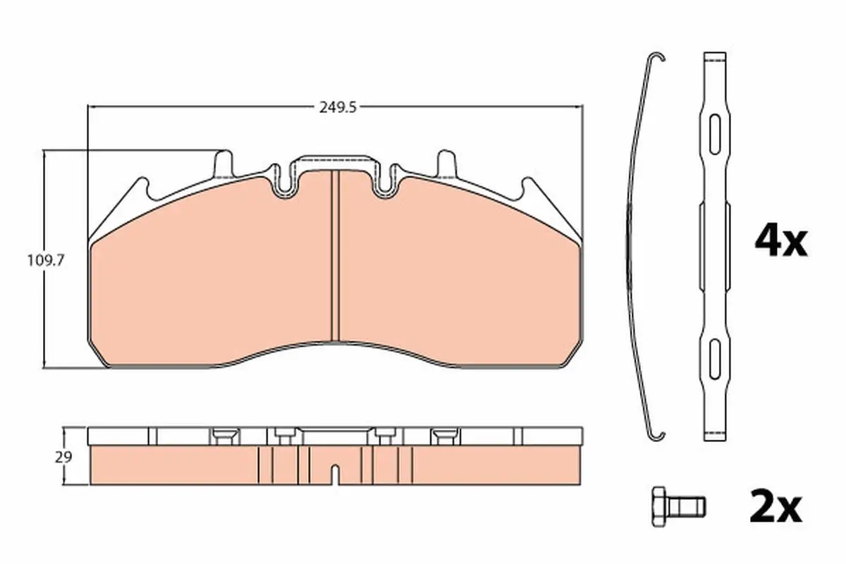 Kit de plaquettes de frein TRW GDB5096