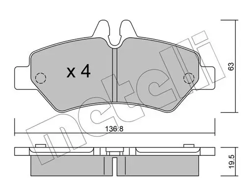 Kit de plaquettes de frein METELLI 22-0672-0