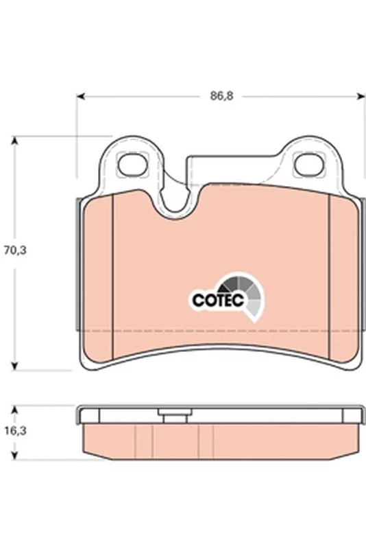 Kit de plaquettes de frein TRW GDB1722